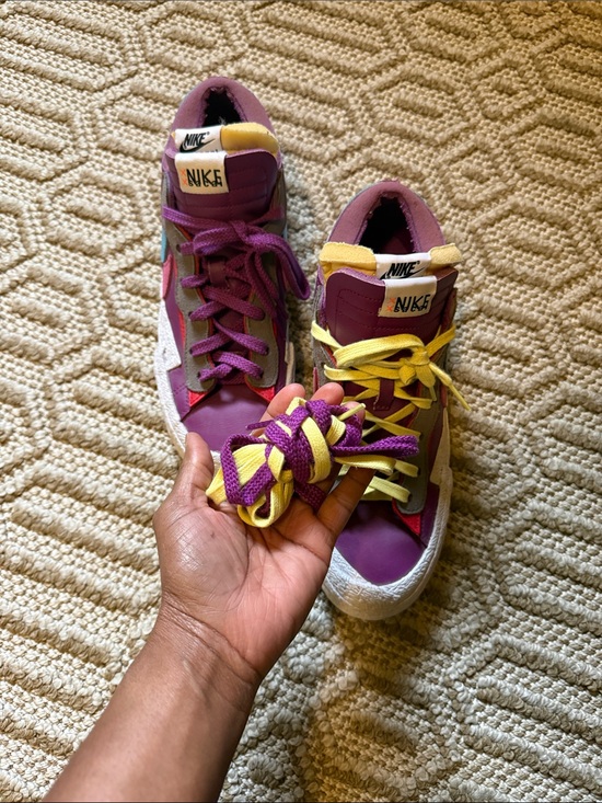 Nike x Sacai x KAWS Blazer Low “Purple Dusk” Sneakers – Multi Color